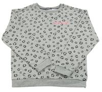 Šedo-černá vzorovaná mikina s nápisem Primark