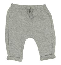 Šedé melírované prošívané tepláky Tu