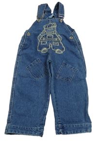 Modré laclové rifle s medvídkem 