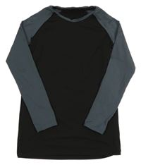 Černo-šedé thermo triko 