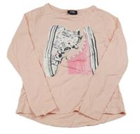 Broskvové triko s botaskami Page one young