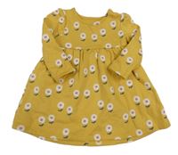 Okrové teplákové šaty s kytičkami M&S