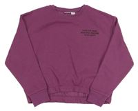 Růžová crop mikina s nápisem Pepperts 