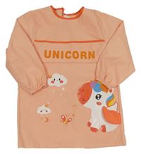 Broskvová zástěra s jednorožcem 