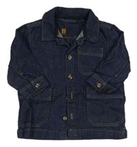 Tmavomodrá riflová košilová bunda Next