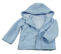 Světlemodrá šusťáková zateplená bunda s kapucí Zip Zap