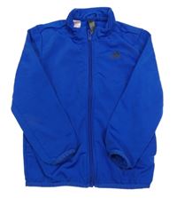 Kobaltově modrá propínací sportovní mikina s logem Adidas