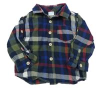 Tmavomodro-barevná kostkovaná košile Smile