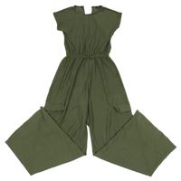 Khaki vzorovaný kalhotový overal C&A