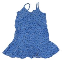 Modrá kytičkovaná šatová tunika Tweens 