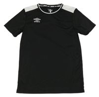 Černo-bílé sportovní tričko s logem Umbro