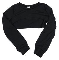 Černá crop mikina SHEIN