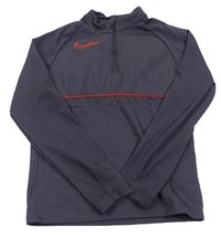 Tmavošedofialová funkční sportovní mikina s logem Nike
