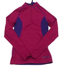 Malinovo-tmavofialová funkční mikina s logem zn. NEVICA