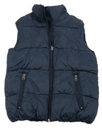 Tmavomodrá prošívaná šusťáková zateplená vesta Chapter young