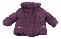 Lilková prošívaná šusťáková zimní balonová bunda F&F