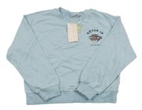 Nové - světlemodrá crop mikina s tygrem a nápisy ONLY