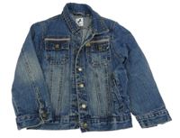 Tmavomodrá riflová bunda s kočičkou a límečkem C&A