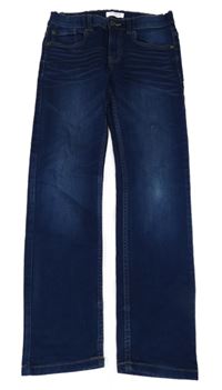 Tmavomodré teplákové rifle LINDEX