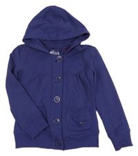 Tmavofialová propínací mikina s kapucí S. Oliver