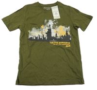 Nové - khaki tričko se sochou PRIMARK