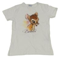 Bílé tričko s Bambim Disney