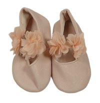 Nové - světlerůžové třpytivé capáčky s 3D květy Monsoon vel. 20