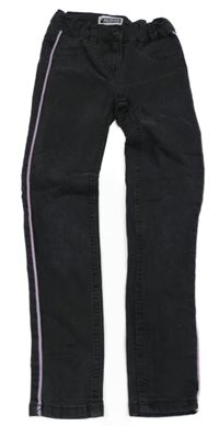 Černošedé skinny rifle s pruhem POCOPIANO