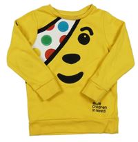 Tmavožlutá mikina s medvídkem Pudsey George
