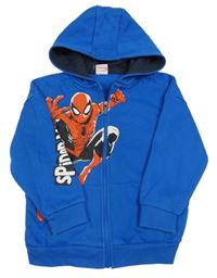 Cobaltově modrá propínací mikina se Spider-manem a kapucí PRIMARK