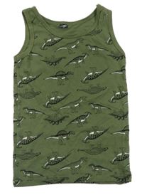 Khaki tílko s dinosaury ZEEMAN