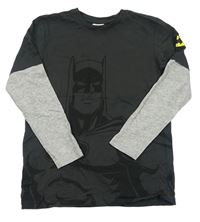 Tmavošedo-šedé triko Batman 