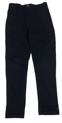 Černé plátěné skinny fit kalhoty Next