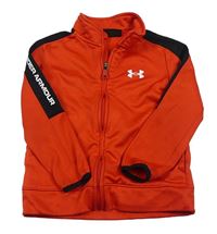Červeno-černá sportovní propínací funkční mikina Under Armour