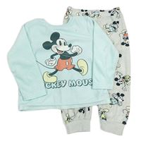 Světlemodro-světlešedé pyžamo s Mickeym Primark