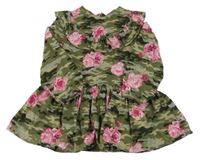 Army manšestrové šaty s květy a volánem Original Marines