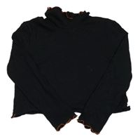 Černé crop triko se stojáčkem George