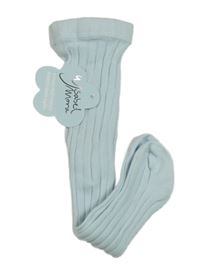 Nové - Světlemodré žebrované punčocháče