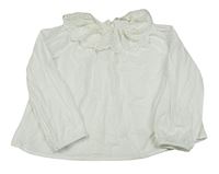 Bílá halenka s krajkovým límcem H&M