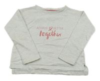 Světlešedá melírovaná mikina s nápisem Pocopiano