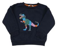 Tmavomodrá mikina s dinosaurem M&S