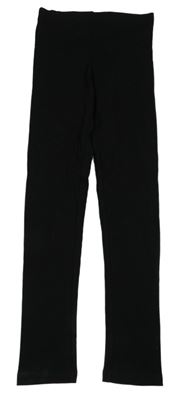 Černé žebrované legíny H&M