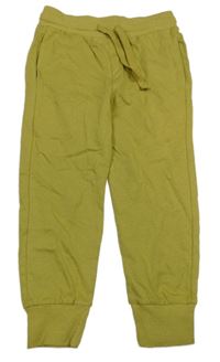 Žlutozelené lehké tepláky H&M