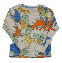 Šedé pyžamové triko s dinosaury Next