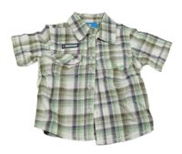 Smetanovo-zeleno-fialová kostkovaná košile Topolino