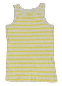 Bílo-žlutý pruhovaný top Cool Club