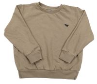 Hnědá mikina s výšivkou Next