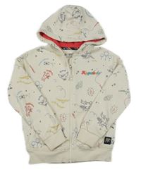 Smetanová propínací mikina s obrázky a kapucí - Harry Potter M&S