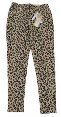 Nové - Hnědé skinny rifle s leopardím vzorem M&S