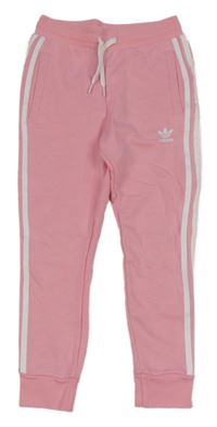 Růžové tepláky s logem Adidas